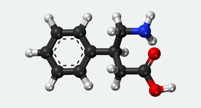 Ball-and-stick model of the phenibut molecule